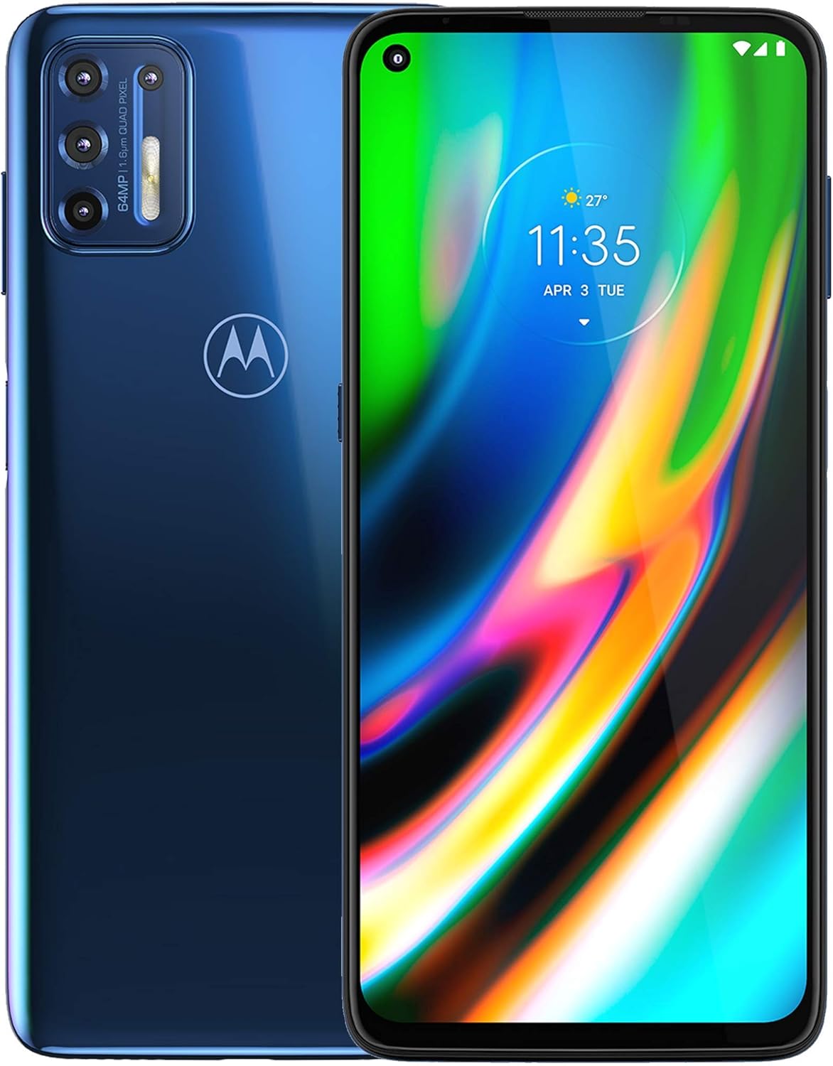 Motorola Moto G9 Plus (Dual SIM) - 128GB - Navy Blue (Unlocked) Smartphone