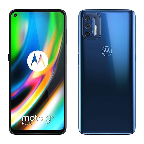 Motorola Moto G9 Plus (Dual SIM) 128GB Navy Blue (Unlocked) Smartphone
